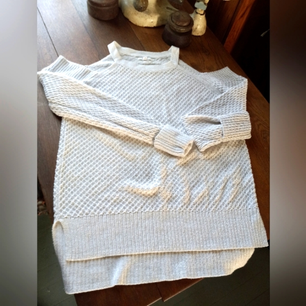 Maurices Metallic Open Shoulder Sweater